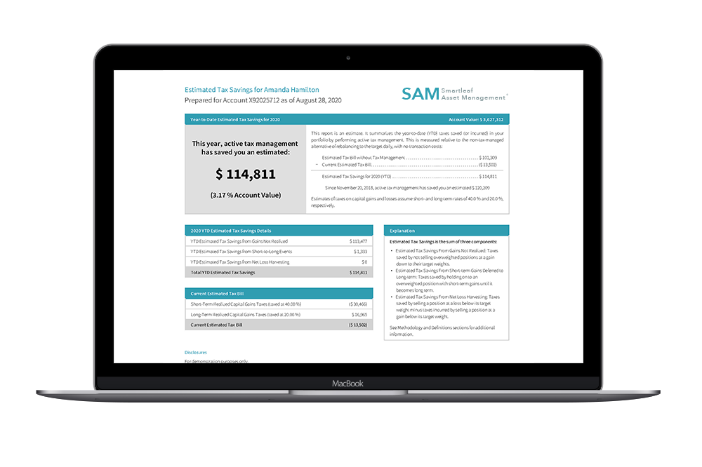 taxes saved report laptop mockup